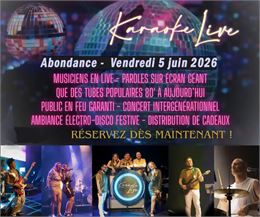 Affiche karaoké géant - Abondance Evenements