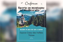 Conférence "Sports en montagne et biodiversité"_Thônes - Office de tourisme