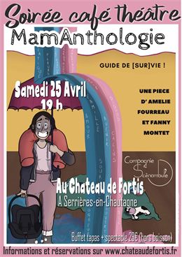 Soirée café théâtre MamAnthologie au Château de Fortis - photo personnelle