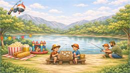 enfants et jeux près d'un plan d'eau - ot rumilly albanais