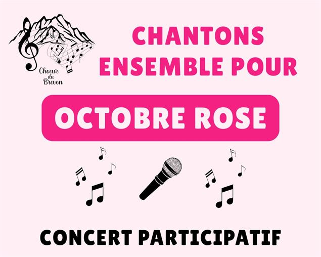 Concert Participatif : Chantons ensemble pour Octobre Rose_Lullin - Le Chœur du Brevon