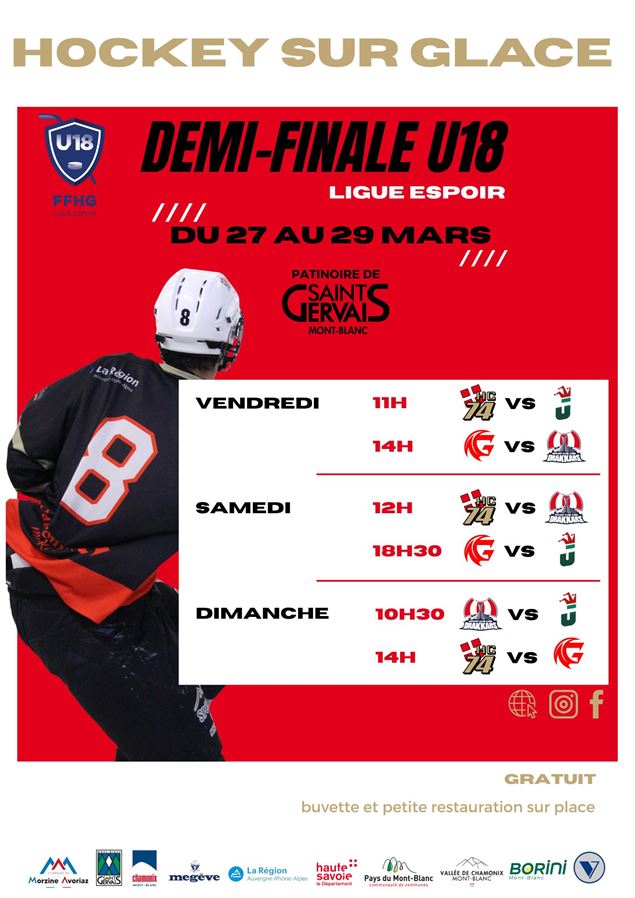 HOCKEY SUR GLACE - DEMI-FINALES U18_Saint-Gervais-les-Bains