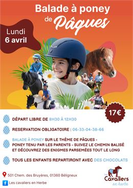 Chasse aux œufs à Poney_Béligneux - Les Cavaliers en Herbe