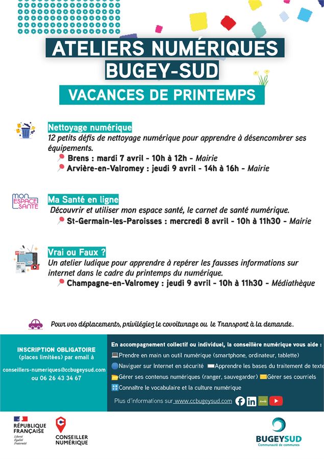 Atelier : Nettoyage numérique Bugey-Sud_Arvière-en-Valromey - Service numérique