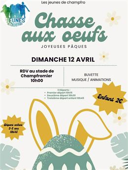 Chasse aux oeufs à Champfromier - Les jeunes de Champfro