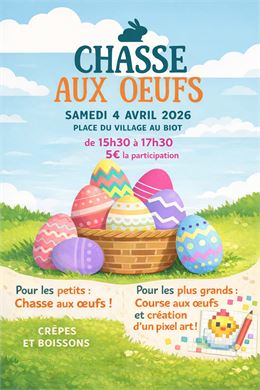 Rendez-vous samedi 4 avril de 15h30 à 17h30 sur la place du village au Biot pour la traditionnelle c