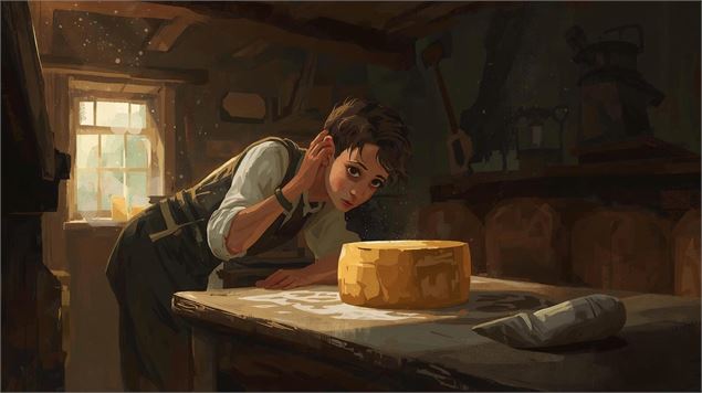 Atelier “Ecoute des fromages en affinage”_La Giettaz - Canva IA