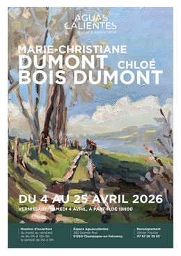 Exposition de peintures à l'huile de  Marie-Christiane Dumont et Chloé Bois Dumont à l'Espace Aguasc