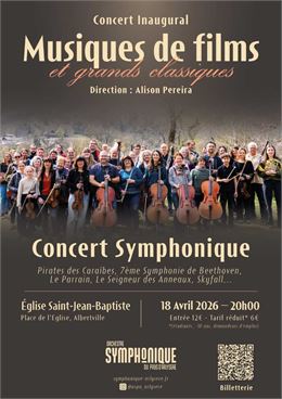 Concert symphonique, Musiques de films et grands classiques_Albertville
