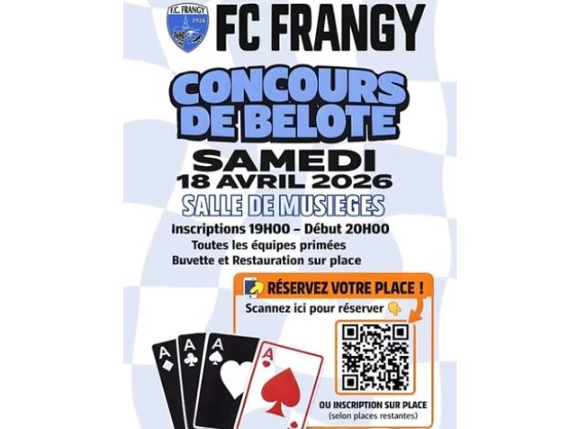 Concours de Belote du FC Frangy - FC Frangy