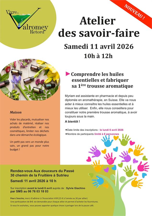 Atelier des savoir-faire : comprendre les huiles essentielles et fabriquer sa 1ère trousse aromatiqu