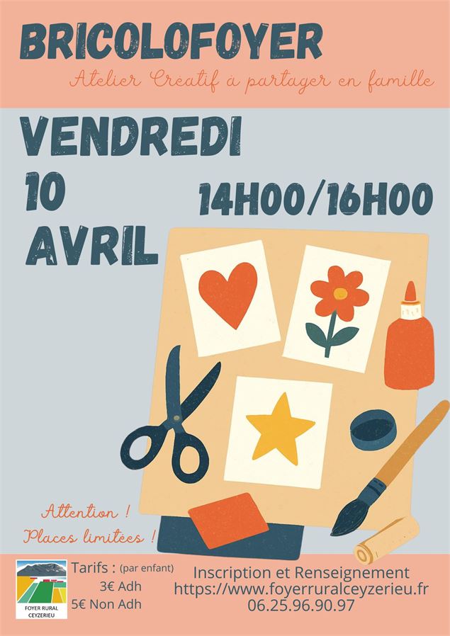 Atelier créatif à partager en famille : BricolOfoyer_Ceyzérieu - Foyer Rural de Ceyzérieu