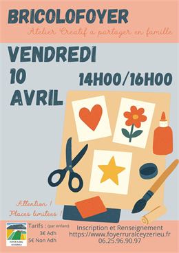 Atelier créatif à partager en famille : BricolOfoyer_Ceyzérieu - Foyer Rural de Ceyzérieu