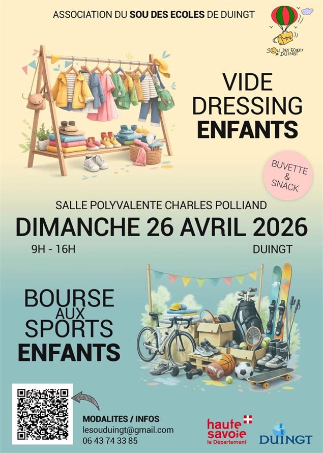 Vide dressing et bourse aux sports enfants_Duingt - Sou des l'écoles de Duingt