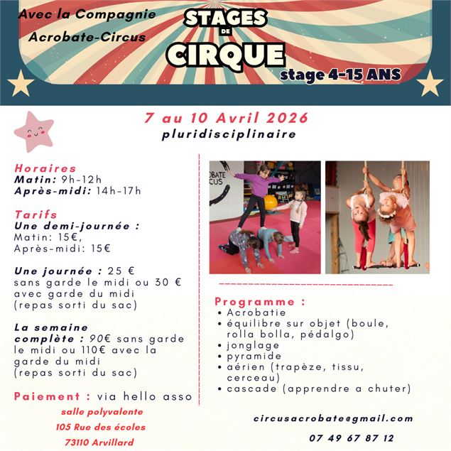 Stage de cirque avec Acrobat Circus