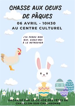 Chasse aux œufs de Pâques - droit de copier