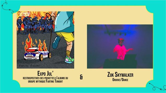 Visuel Vernissage « FARTING TONIGHT » BY JUL' + ZUK SKYWALKER_Bourg-en-Bresse - ©Le Truffe et les Or