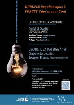 Affiche concert du 24 mai 2026_Bourg en Bresse - ©Comité départemental 01_Ligue contre le cancert
