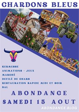 Affiche fête des Chardons Bleus - Abondance Evenements