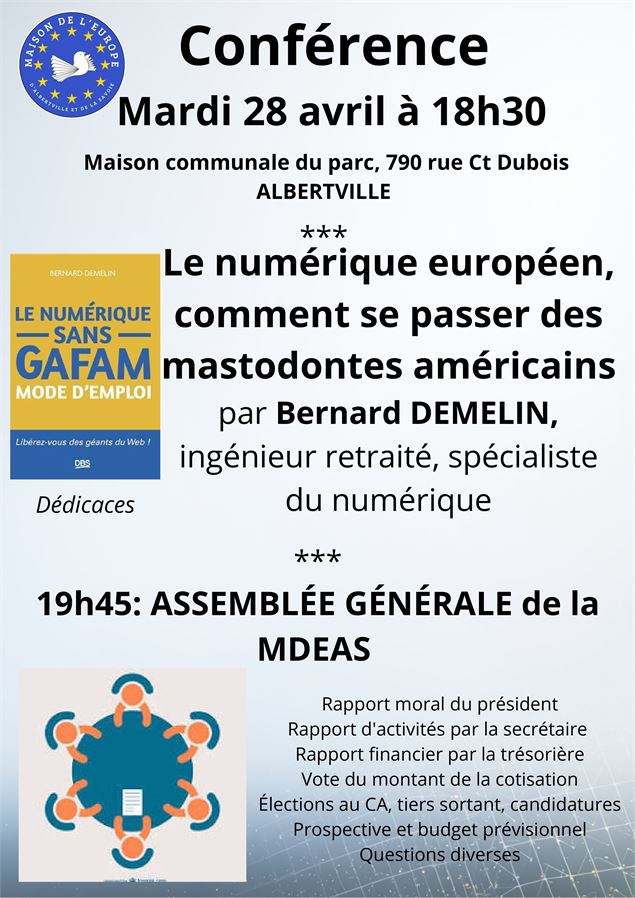 Conférence : Le numérique européen, comment se passer des mastodontes  américains_Albertville