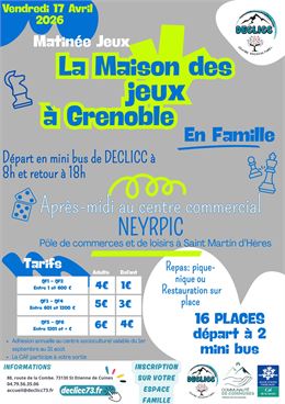 Sortie Famille - Maison des jeux à Grenoble_Saint-Etienne-de-Cuines - Declicc
