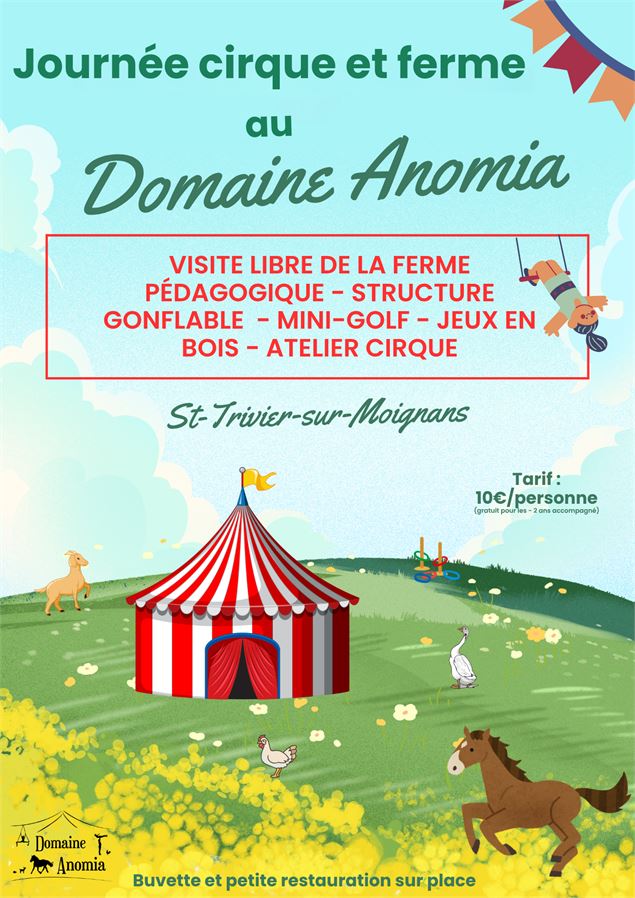 Journée Cirque et Ferme - domaine anomia