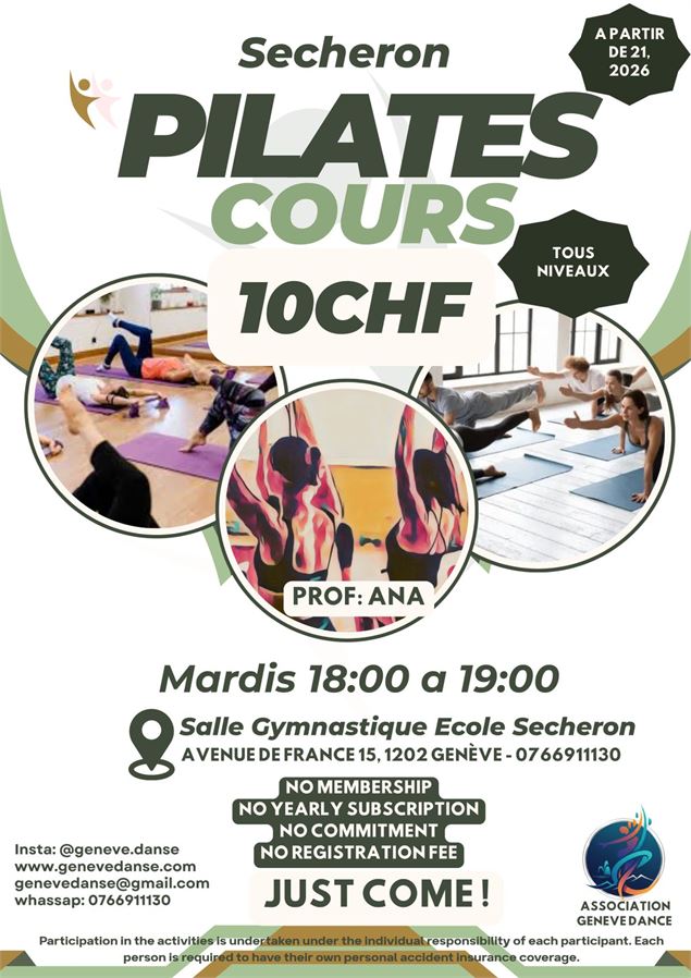 PILATES - 10CHF - Sécheron - asso