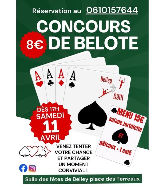 Concours de belote_Belley - Belley Gym