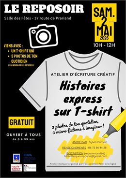 Histoires express sur T-shirt - Point a la ligne