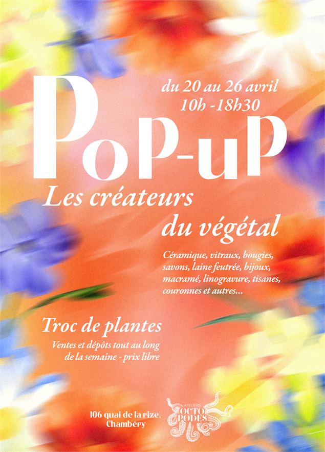 Boutique éphémère de créations locales et artisanales et troc de plantes aux Ateliers Octopodes - Ed