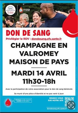 Collecte de sang_Champagne-en-Valromey - Amicale Donneurs de sang