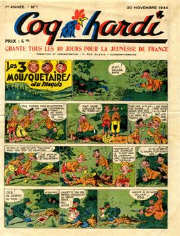 "Les trois mousquetaires du maquis", le coq hardi, n°1, 20/11/1944 - marijac, Collections Musée de l