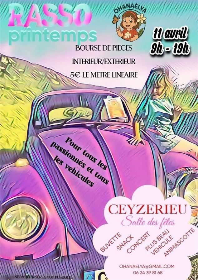 Rassemblement de printemps de véhicules pour Naélya_Ceyzérieu - Ohanaelya