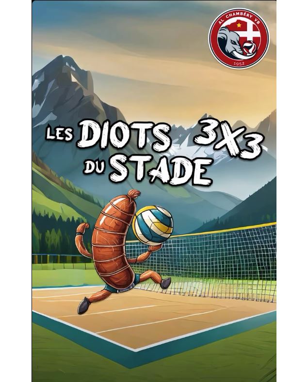 Tournoi des Diots du Stade - Image de fond généré par IA Gemini et complété par Antoine Grault