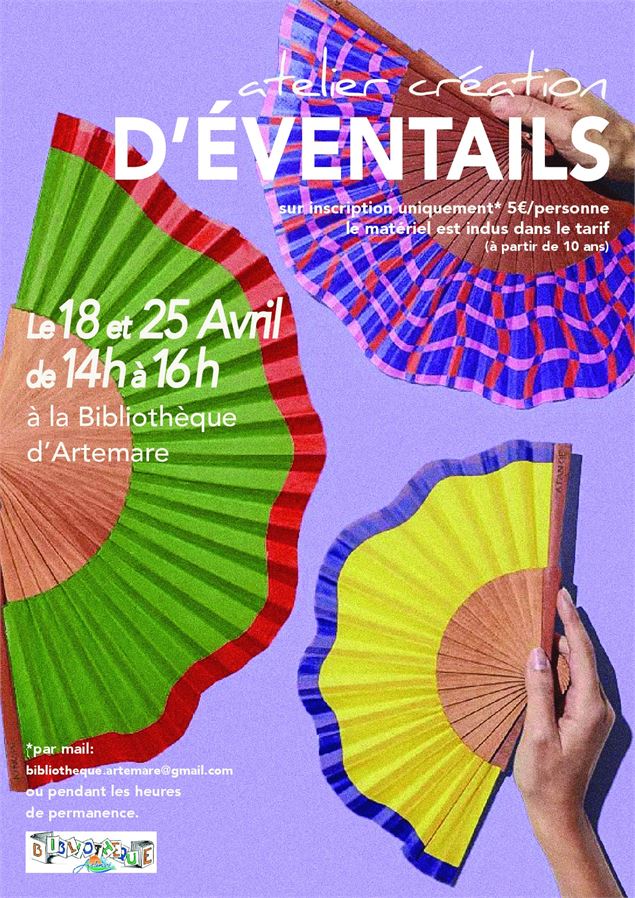Atelier création d'éventails pour les plus de 10 ans_Artemare - Bibliothèque d'Artemare