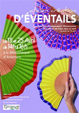 Atelier création d'éventails pour les plus de 10 ans_Artemare - Bibliothèque d'Artemare