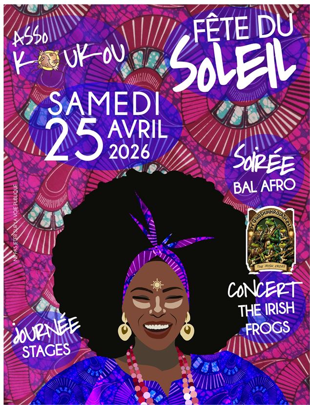 L'affiche de la fête du soleil - Association Koukou