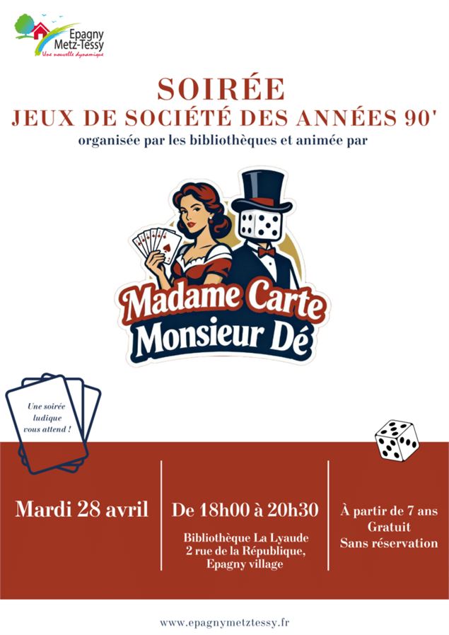 Soirée jeux de société des années 90_Epagny Metz-Tessy - Bibliothèques municipales d'Epagny Metz-Tes