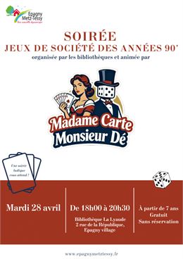 Soirée jeux de société des années 90_Epagny Metz-Tessy - Bibliothèques municipales d'Epagny Metz-Tes