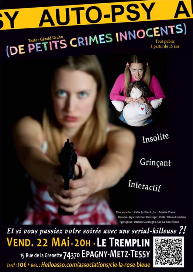 Théâtre : Auto-psy de petits crimes innocents_Epagny Metz-Tessy - Compagnie La Rose Bleue