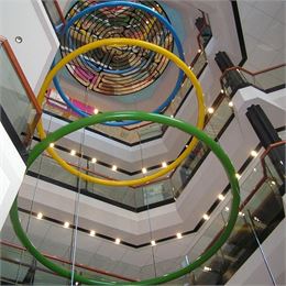 Bibliopéra - Gianfredo Camesi, Spirale – Labyrinthe” Bibliothèque de la Cité, Genève, Suisse. 1991. 