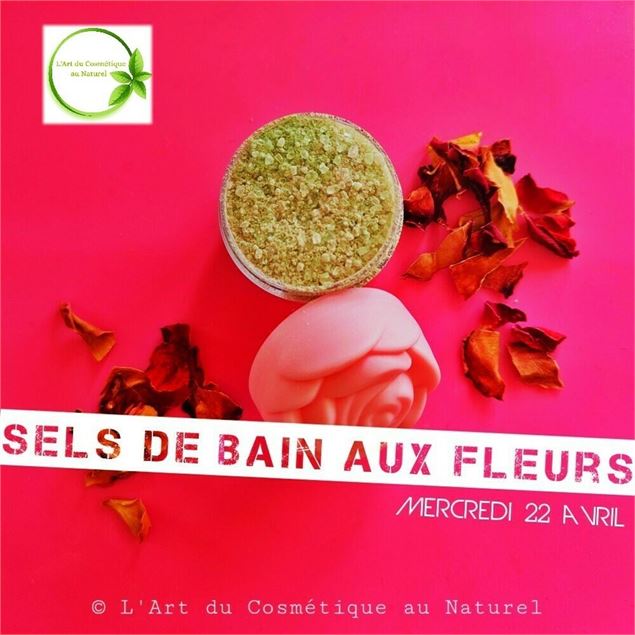 Atelier cosmétique pour enfant: fabrication Sels de bain aux fleurs - L'Art du Cosmétique au Naturel