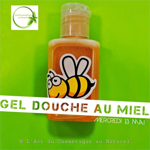 Atelier cosmétique pour enfant: fabrication Gel douche au miel - L'Art du Cosmétique au Naturel