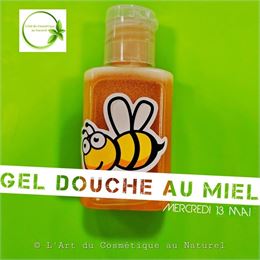 Atelier cosmétique pour enfant: fabrication Gel douche au miel - L'Art du Cosmétique au Naturel