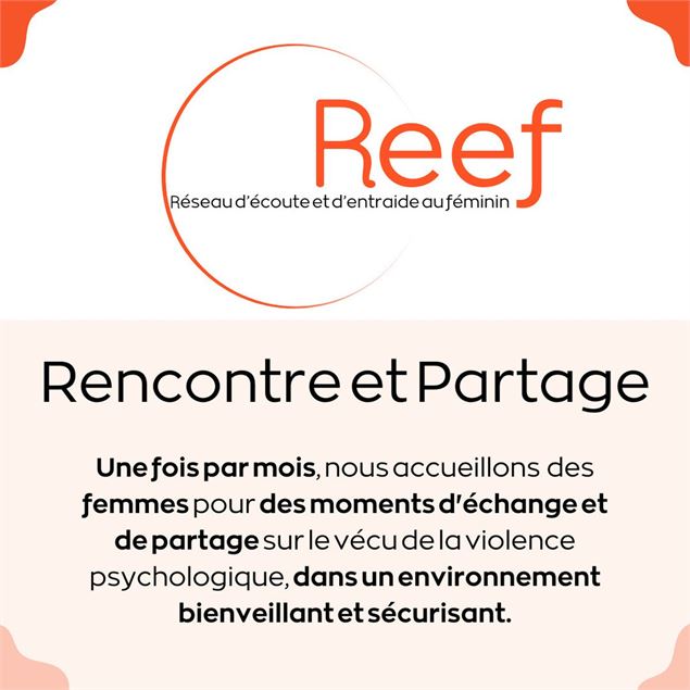 Rencontre et Partage autour de la violence psychologique faite aux femmes - Association Reef