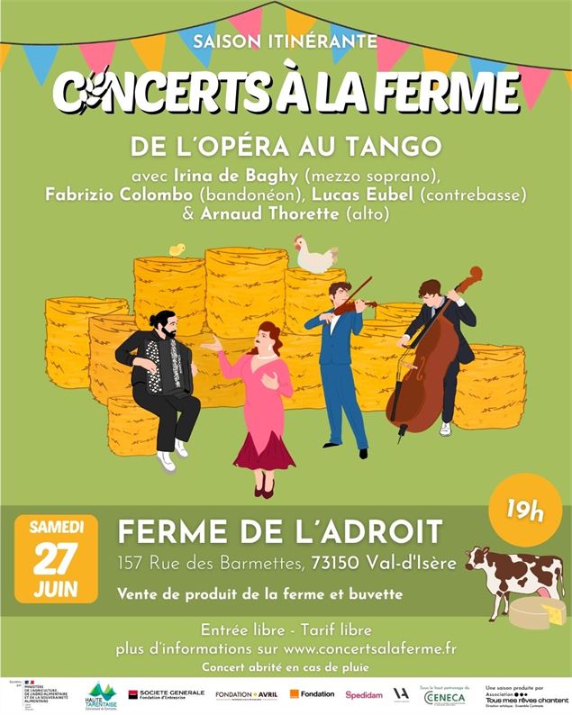 Affiche Concerts à la Ferme - Val d'Isère