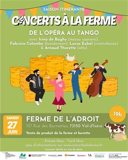 Affiche Concerts à la Ferme - Val d'Isère