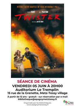 Projection du film "Twister"_Epagny Metz-Tessy - Bibliothèques d'Epagny Metz-Tessy