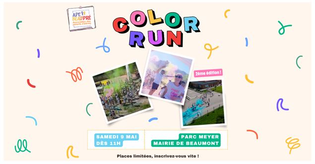 Color Run de l'APE Beaupré - 2ème édition - Pierron Production