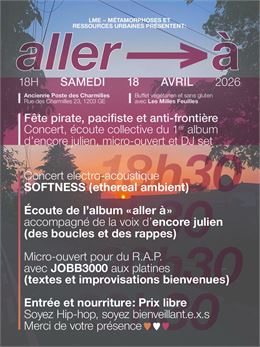 Aller à - Fête pirate, pacifiste et anti-frontière - Graphisme et photo: BUREAU DE LA PLUIE - Encore